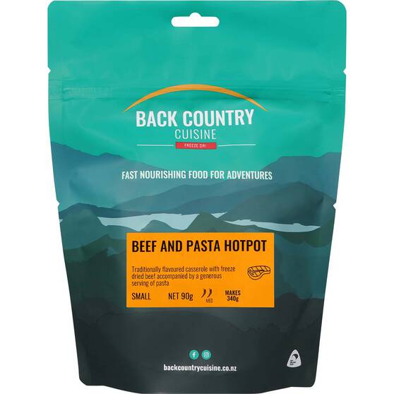 Back Country Cuisine Freeze Dried Beef & Pasta Hotpot 1 Serve, , bcf_hi-res