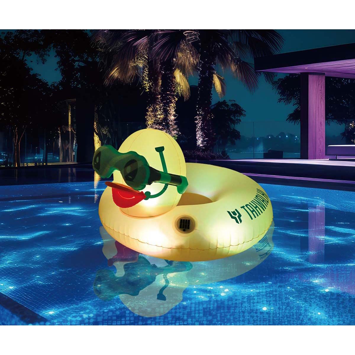 Tahwalhi Solar Light Up Duck Pool Inflatable, , bcf_hi-res