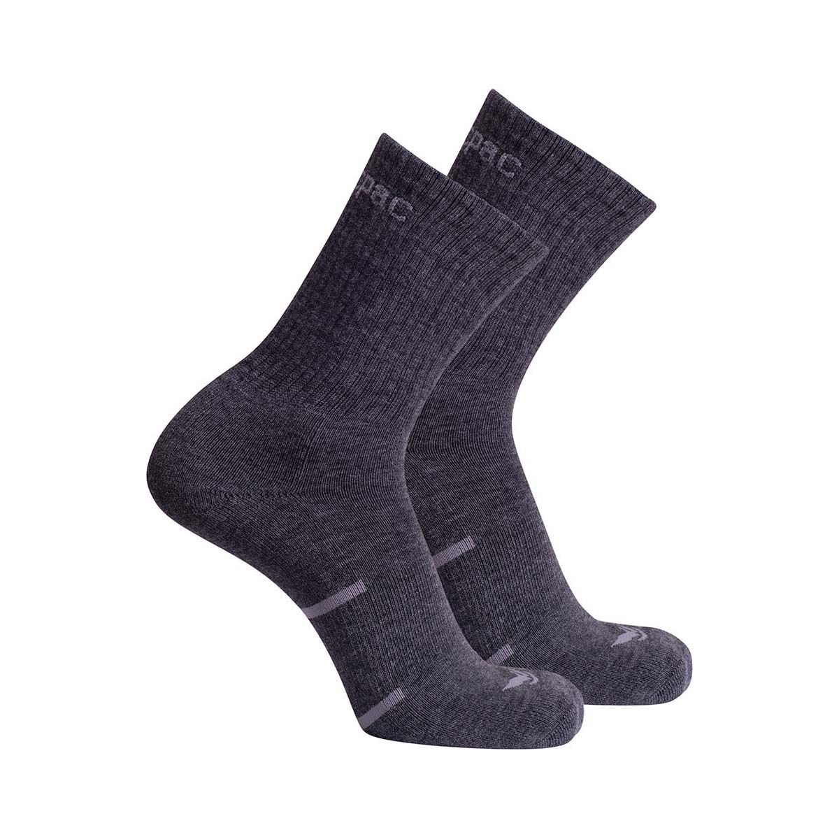 Macpac Hiking Socks - 2 Pack Grey Melange / Light Grey S, , bcf_hi-res