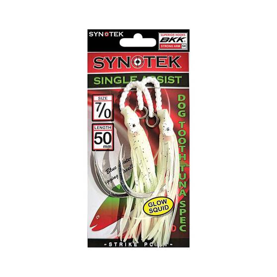 Synotek Single Assist Hooks 7/0 5.0cm Full Glow, Full Glow, bcf_hi-res