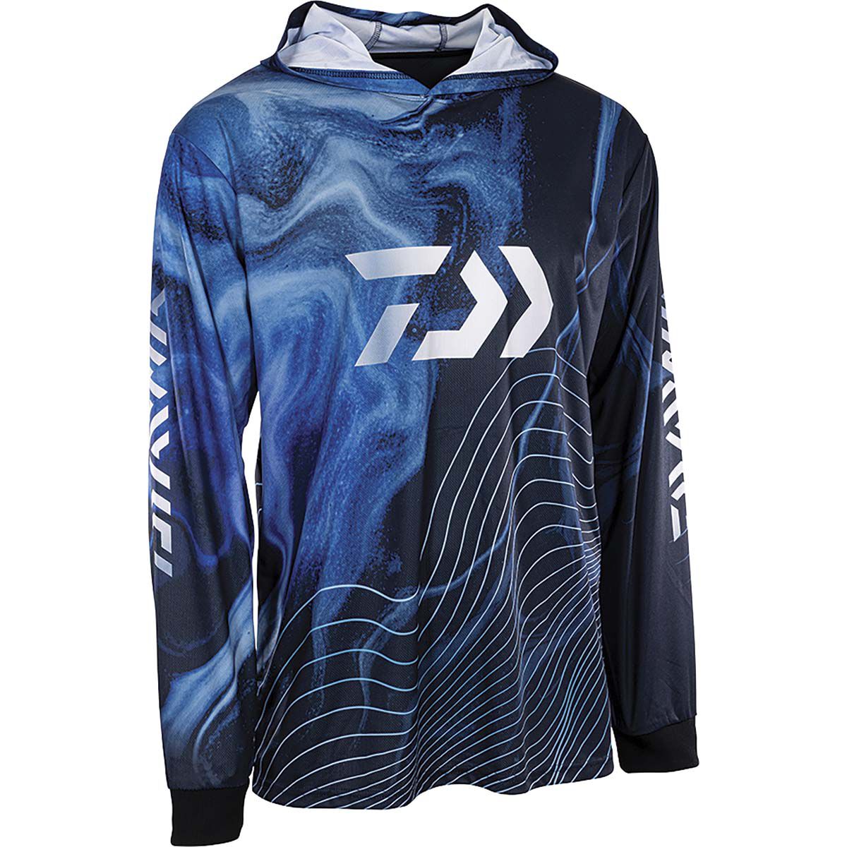 Daiwa Men's Hooded Fishing Shirt, Navy, bcf_hi-res