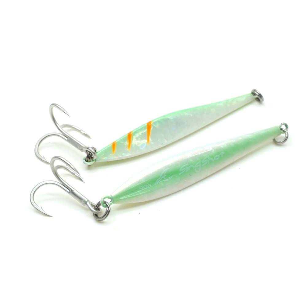 Ocean's Legacy Sling Shot Jig Lure 9g Mint Glow, Mint Glow, bcf_hi-res