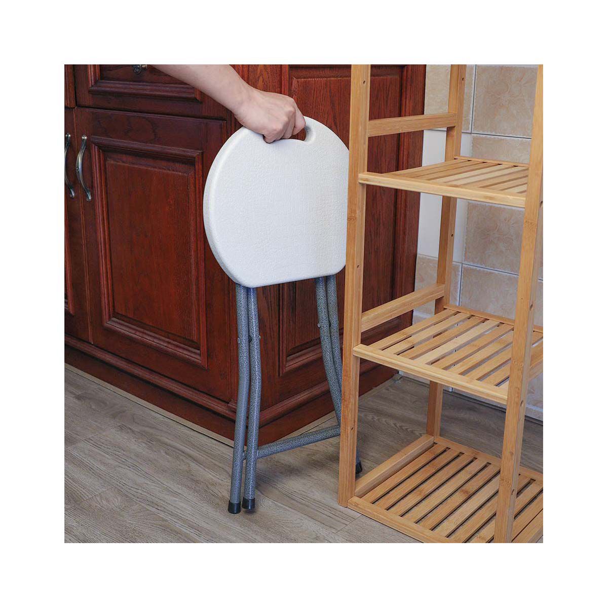 Villey Lightweight Folding Stool 120kg, , bcf_hi-res