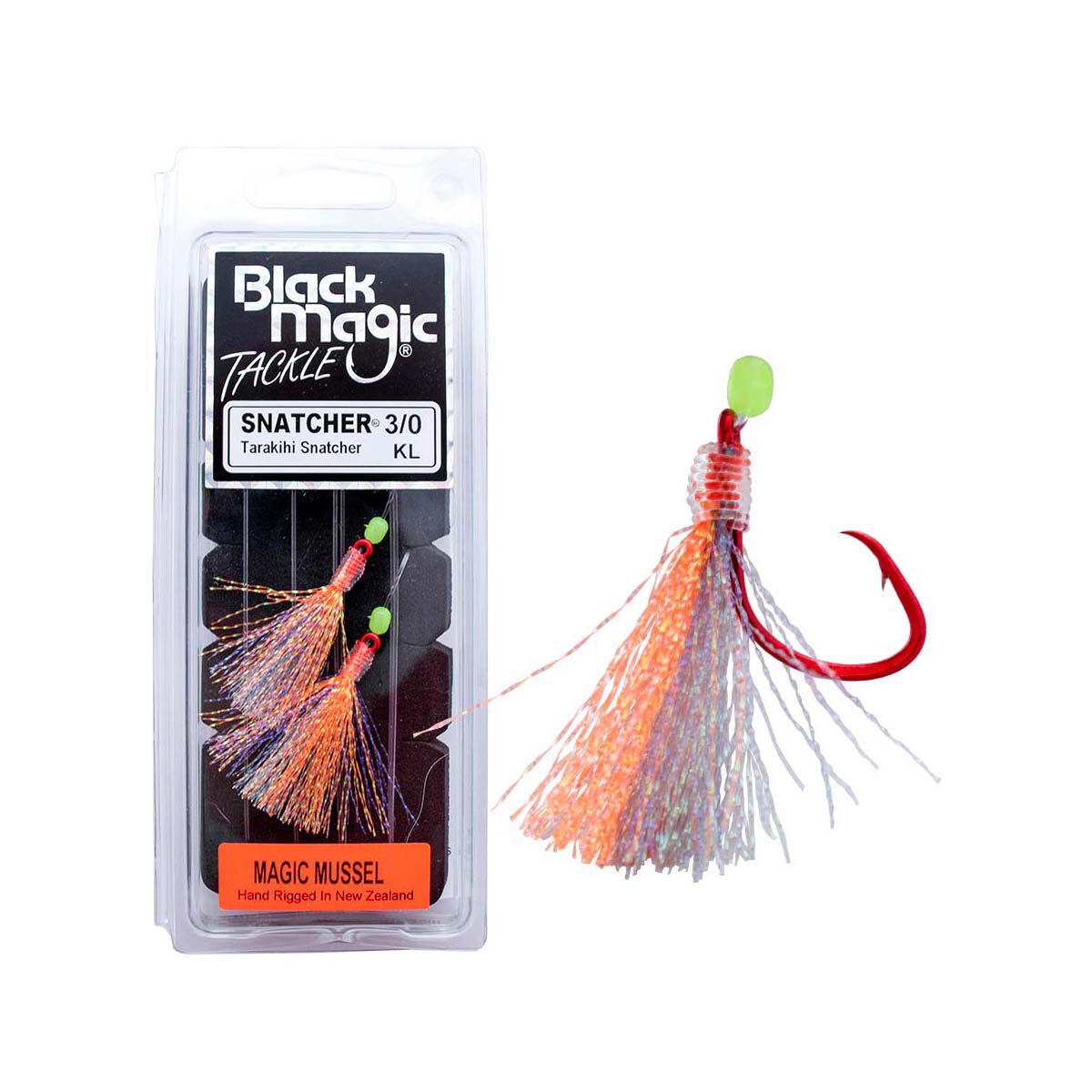 Black Magic Tarakihi Snatcher Rig 3/0 Magic Mussel, Magic Mussel, bcf_hi-res