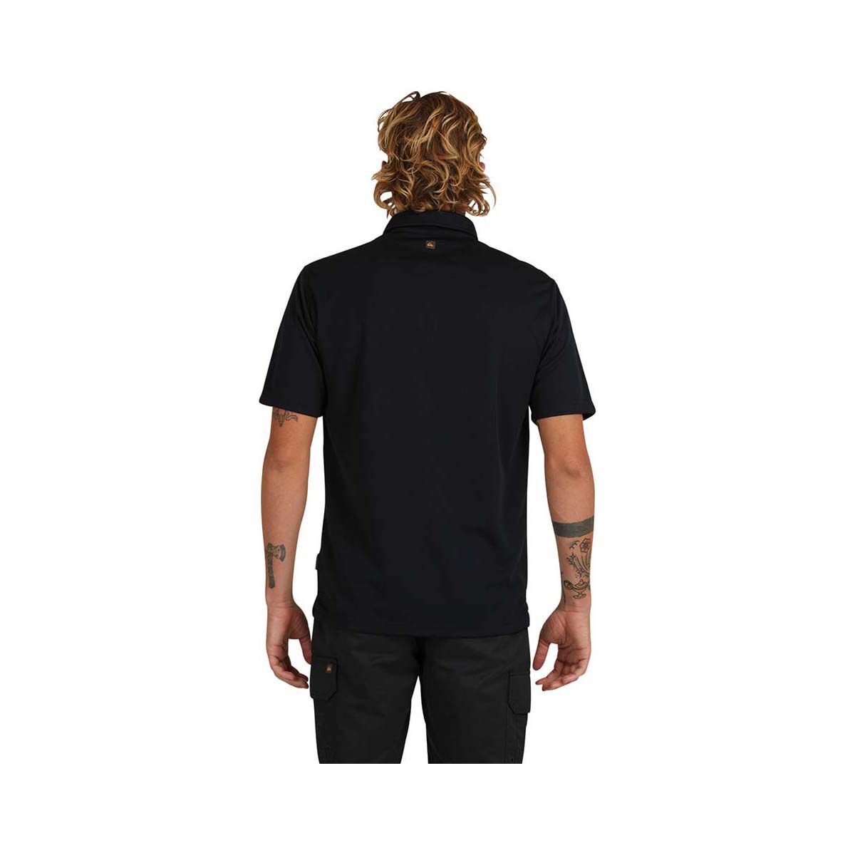 Quiksilver Waterman Men's Water 2 Polo, Black, bcf_hi-res