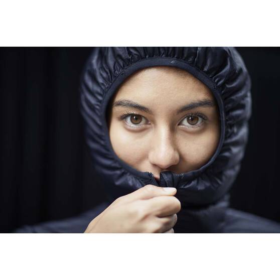 Macpac Women's Uber Light Long Jacket, Black, bcf_hi-res