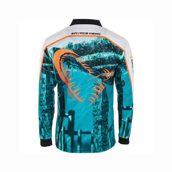 Savage Gear Men's Bream Fishing Shirt Blue M, Blue, bcf_hi-res