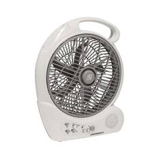 Companion 10in Rechargable Fan With Radio, , bcf_hi-res