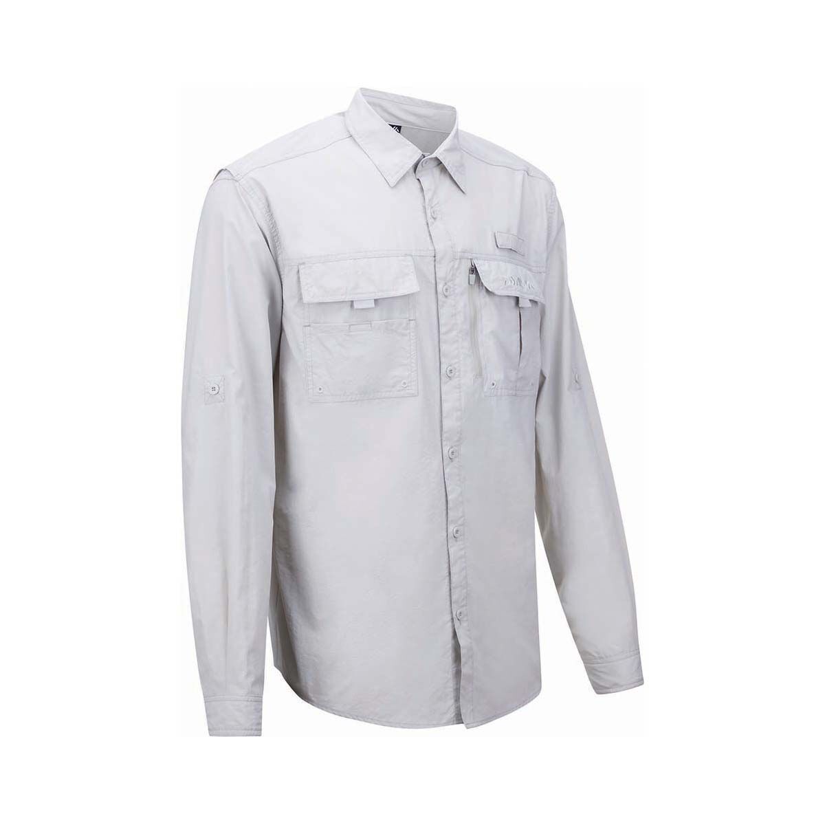 Daiwa Men&rsquo;s Long Sleeve Fishing Shirt, Grey, bcf_hi-res