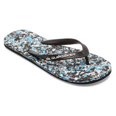 Quiksilver Men's Molokai Recycled Thongs Black/Blue US 8, Black/Blue, bcf_hi-res