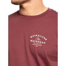 Quiksilver Waterman Men’s Outer Seas Short Sleeve Tee, Red Mahogany, bcf_hi-res