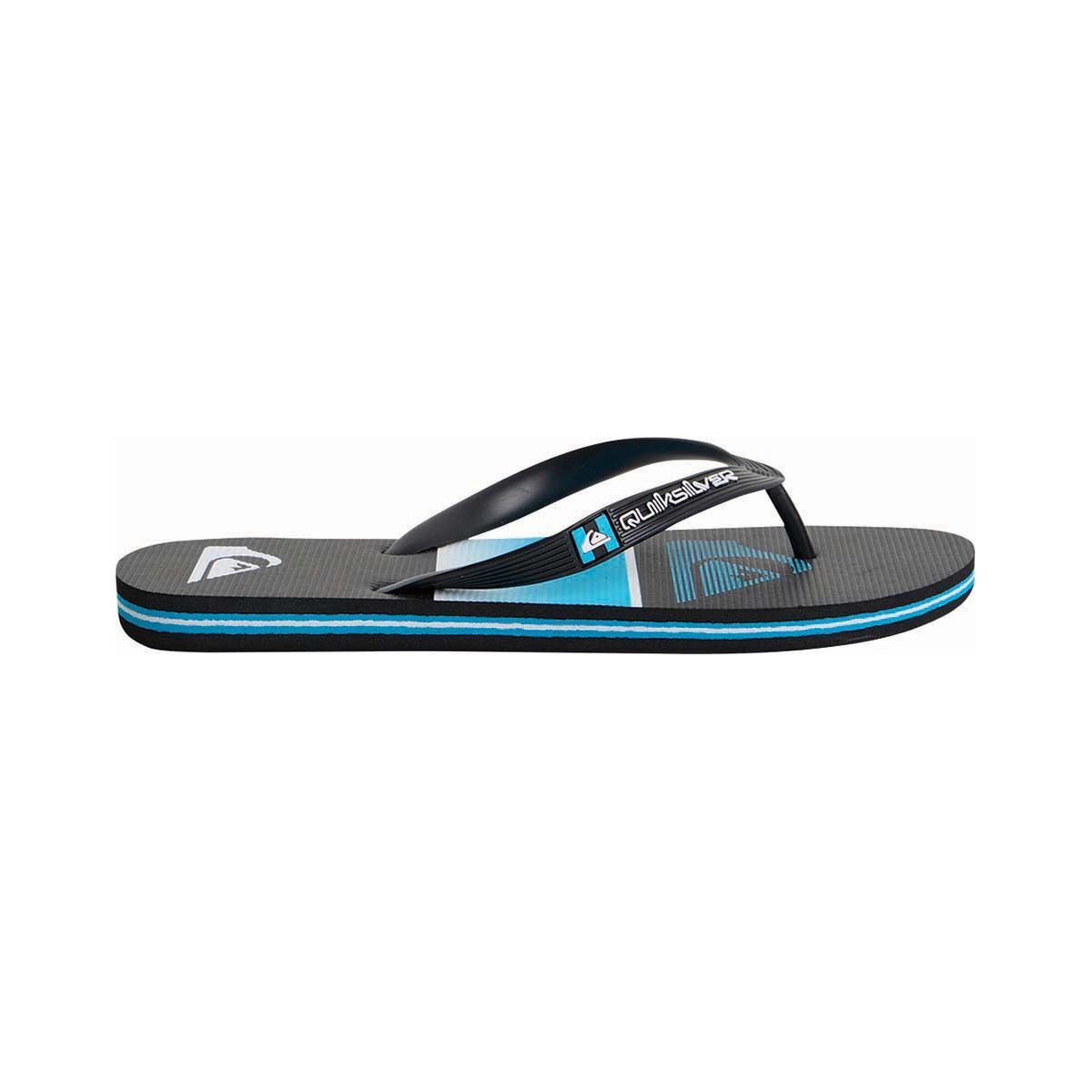 Quiksilver Men&rsquo;s Moncata Slab Thongs, Black / Blue, bcf_hi-res