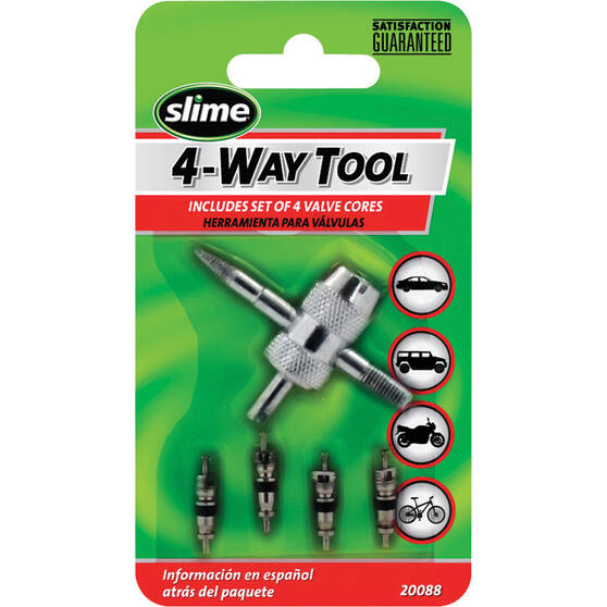 Slime 4-Way Valve Tool with Cores - 5 Piece, , bcf_hi-res