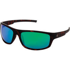 Stingray Flathead Polarised Sunglasses Brown with Green Lens, , bcf_hi-res