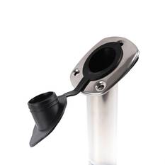 Bowline Stainless Steel Oval Rod Holder with Cap, , bcf_hi-res