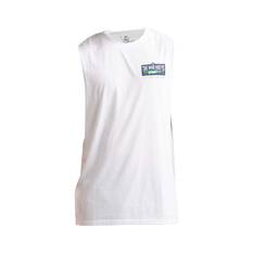 The Mad Hueys Men's Gone Fishing UV Muscle Tee White S, White, bcf_hi-res
