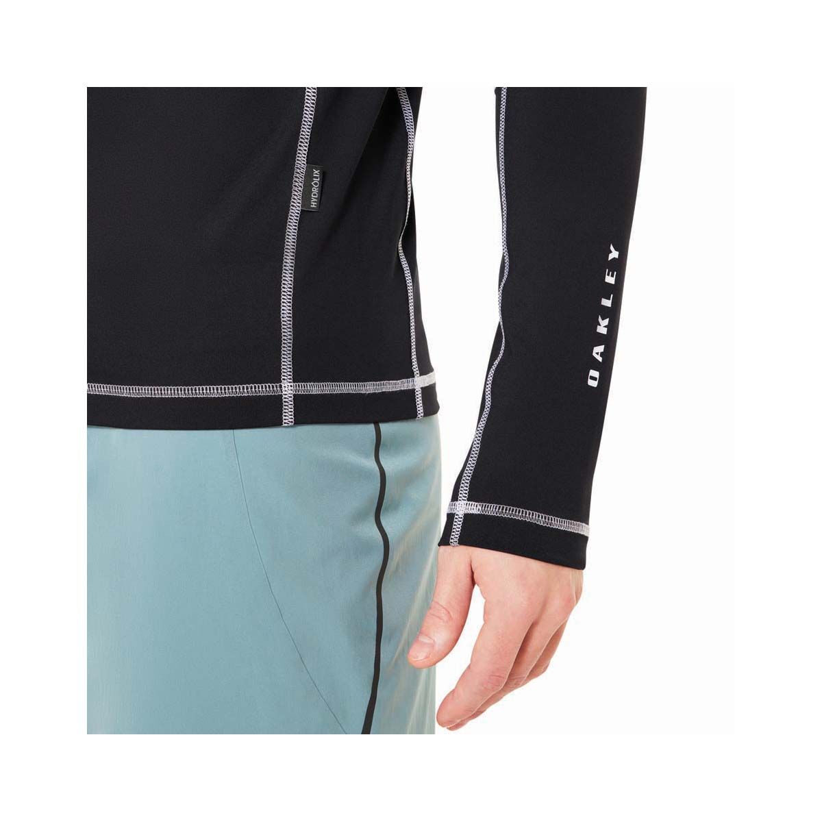 Oakley Men&rsquo;s Elements Bhodi Ellipse Long Sleeve Rashie, Blackout, bcf_hi-res