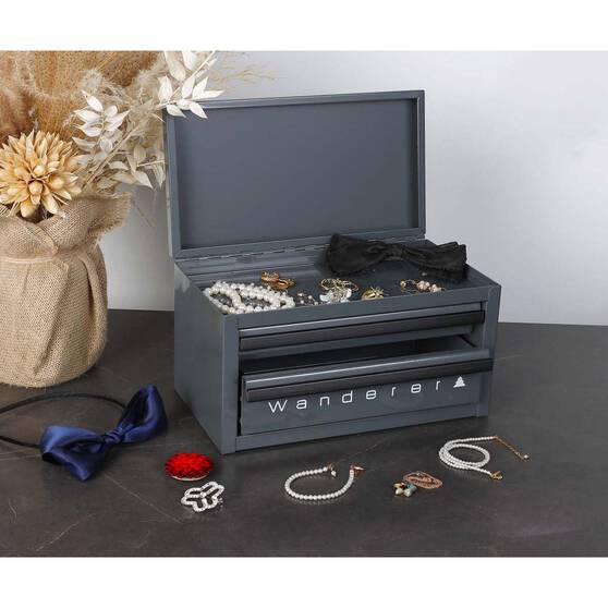 Wanderer Mini Gear Cabinet 2 Drawer Charcoal, Charcoal, bcf_hi-res