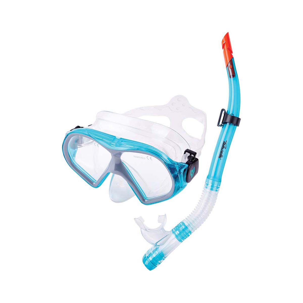 Tahwalhi Adult Mask and Snorkel Combo Aqua, Aqua, bcf_hi-res