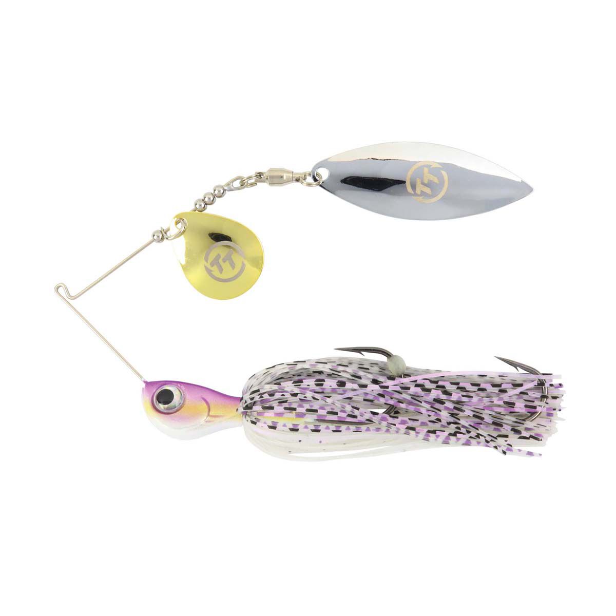 TT Fishing Vortex+ Spinnerbait Lure 5/8oz Purple Glimmer, Purple Glimmer, bcf_hi-res