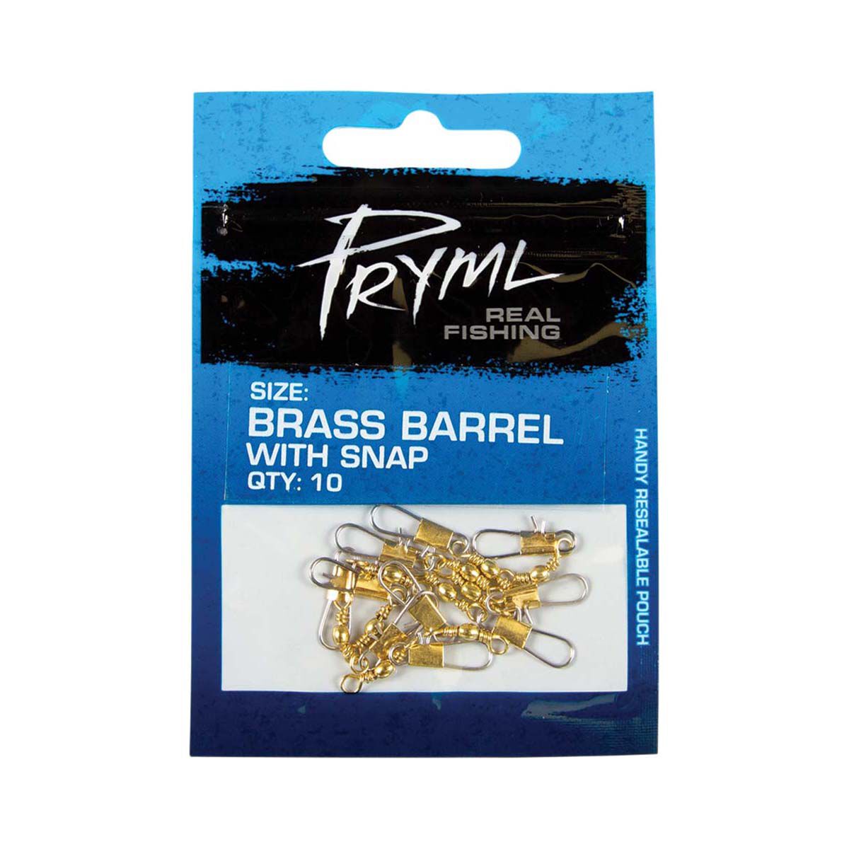 Pryml Brass Barrel Snap Swivel 10 Pack BCF