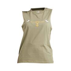 The Mad Hueys Women's Anchorheart UV Muscle Tee, Dusty Olive, bcf_hi-res