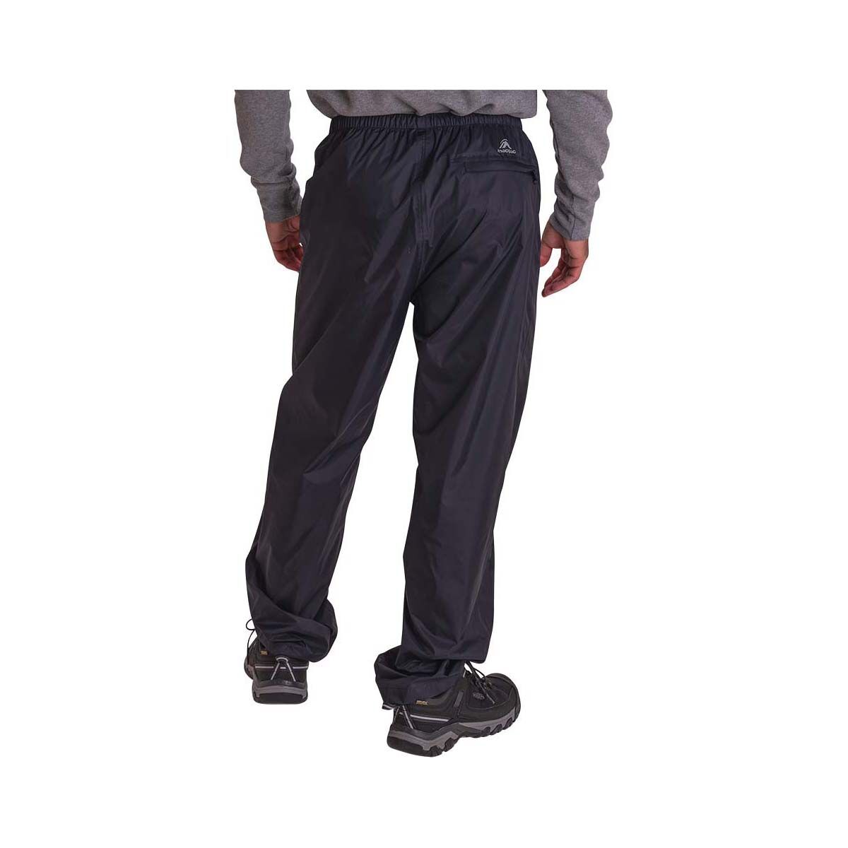Macpac Unisex Pack-It Rain Pants, Black, bcf_hi-res