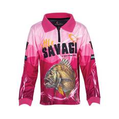 Savage Gear Little Savage Kids' Bream Sublimated Polo Pink 4, Pink, bcf_hi-res
