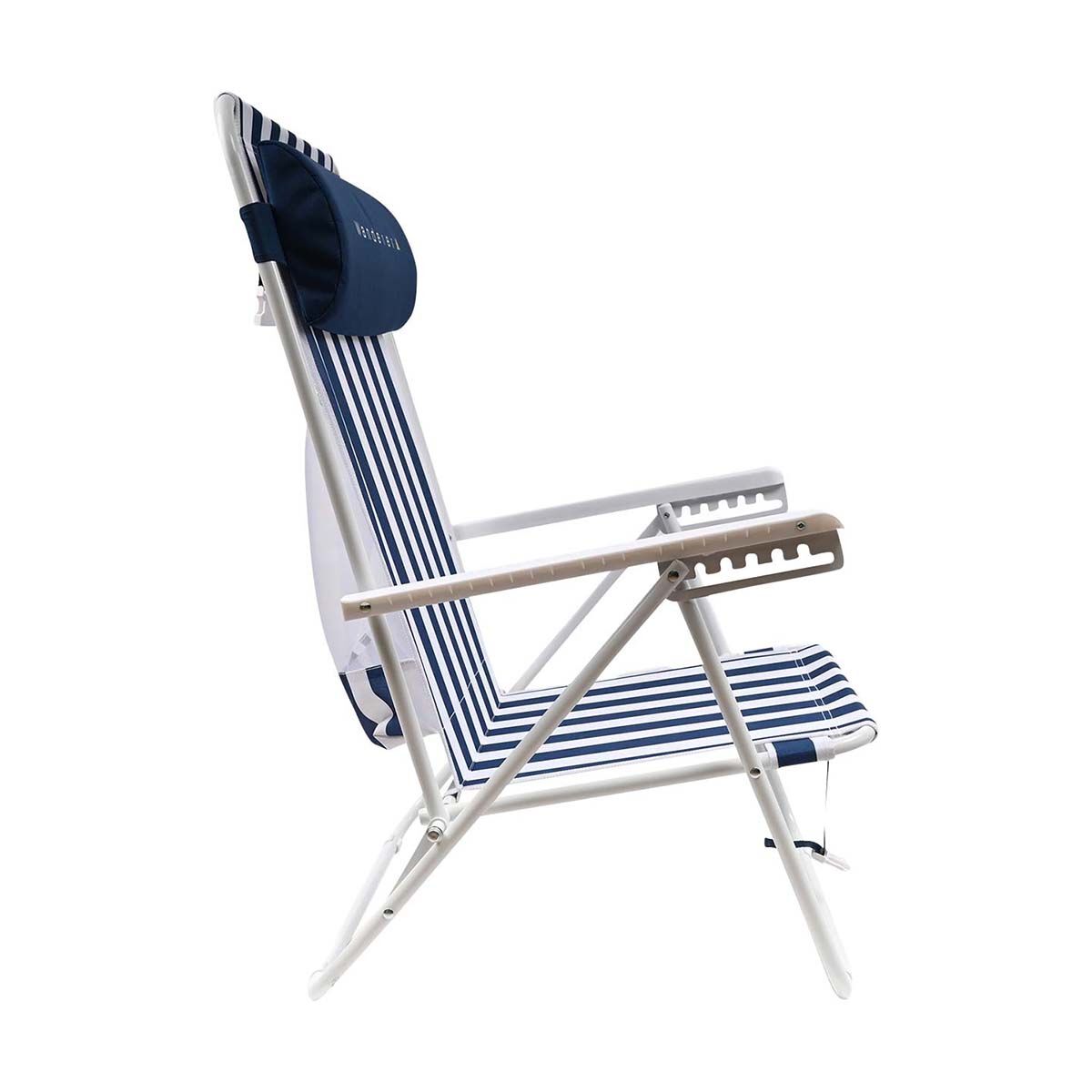 Wanderer Nautical Stripe Beach Chair 120kg, , bcf_hi-res