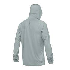 Florence Men's Sun Pro UPF Long Sleeve Hooded Shirt Light Grey S, Light Grey, bcf_hi-res