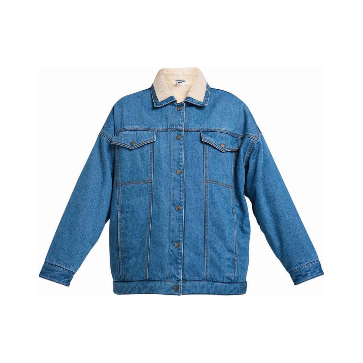 Quiksilver Women&rsquo;s Sunsets Denim Jacket Mid Blue S, Mid Blue, bcf_hi-res