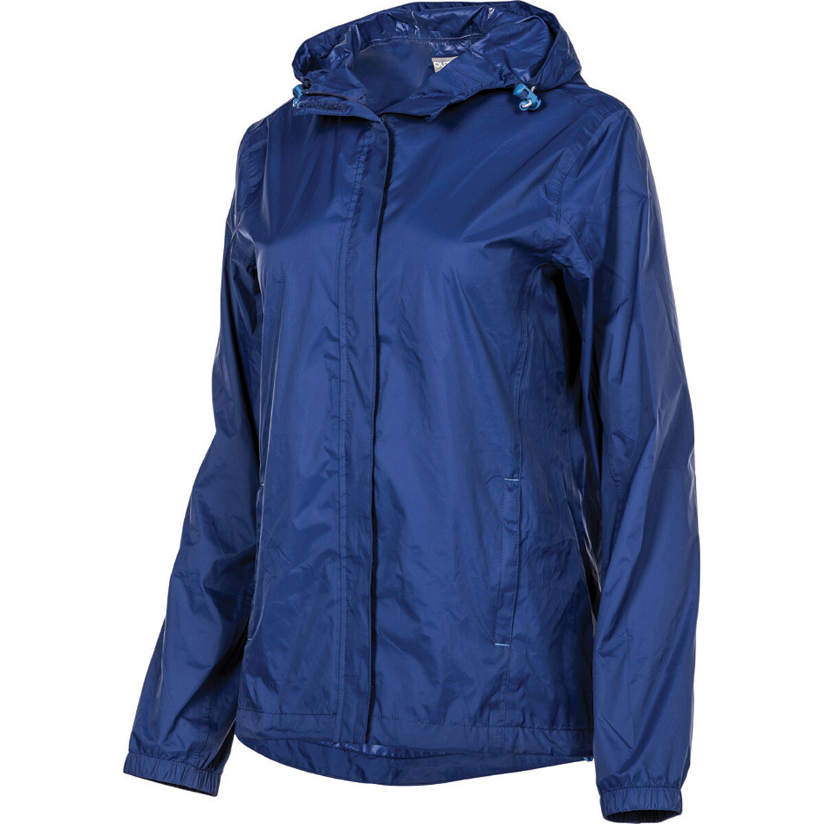 blue rain jacket
