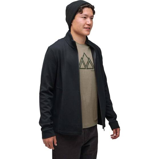 Macpac Men's Craigieburn 280 Merino Blend Hoodie Black XL, Black, bcf_hi-res
