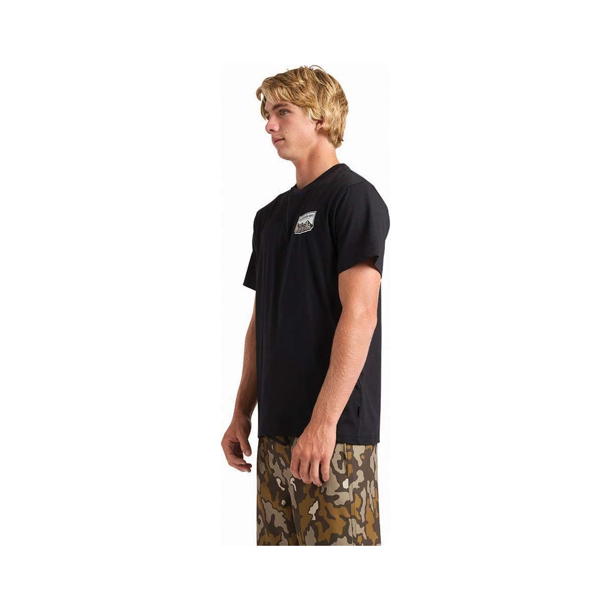 Quiksilver Men&rsquo;s Ground Swells Short Sleeve Tee, Black, bcf_hi-res