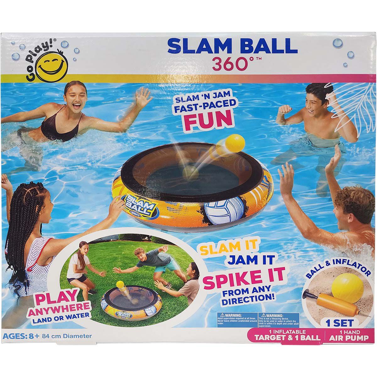 Go Play Slam Ball 360 Inflatable Pool Game, , bcf_hi-res