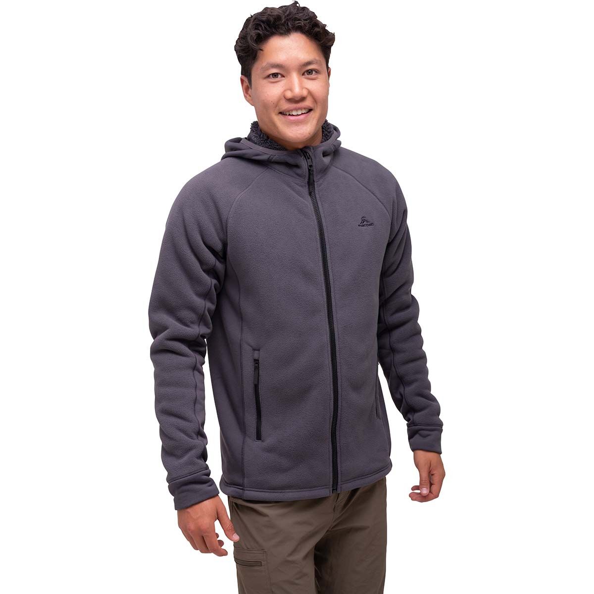 Macpac Men's Mountain Hooded Fleece Jacket Forged Iron XS, Forged Iron, bcf_hi-res