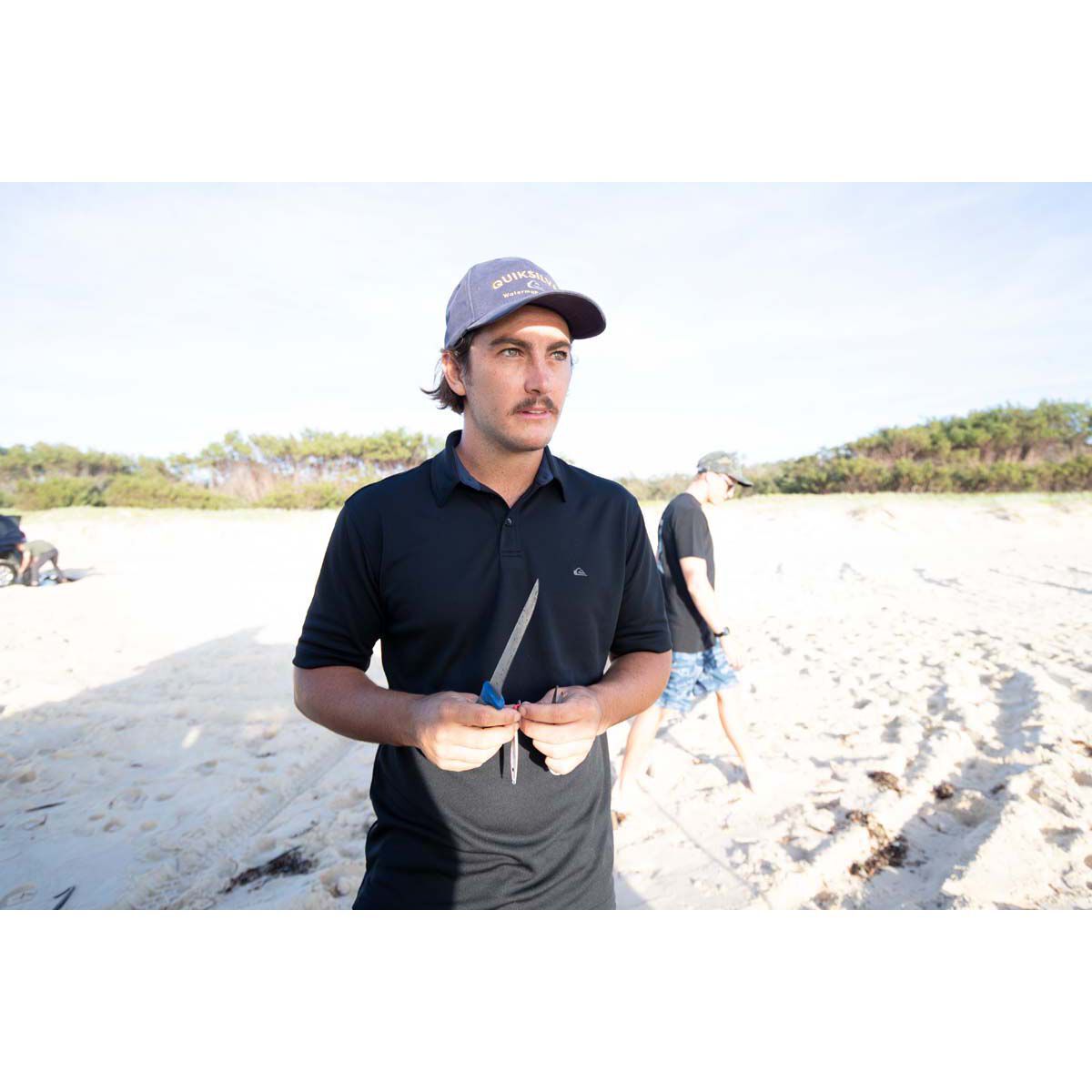 Quiksilver Waterman Men's Water 2 Polo, Black, bcf_hi-res