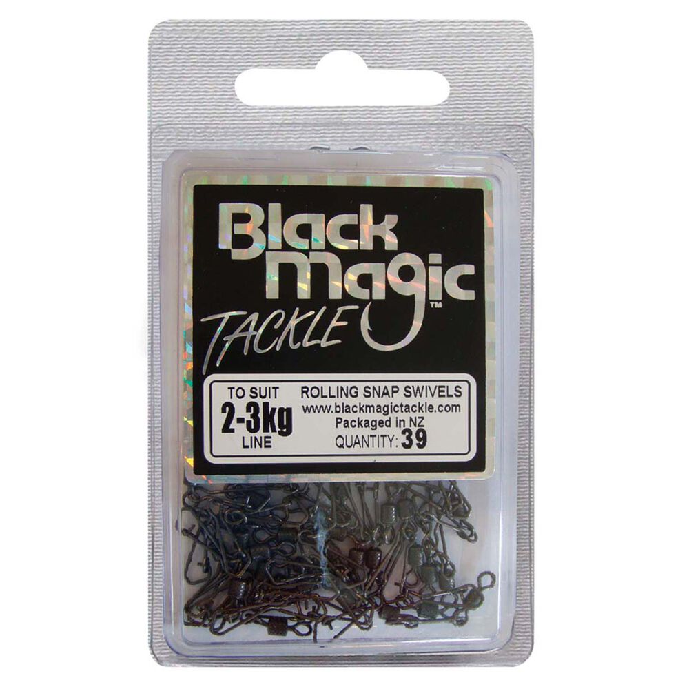 Black Magic Rolling Snap Swivel 20 Pack