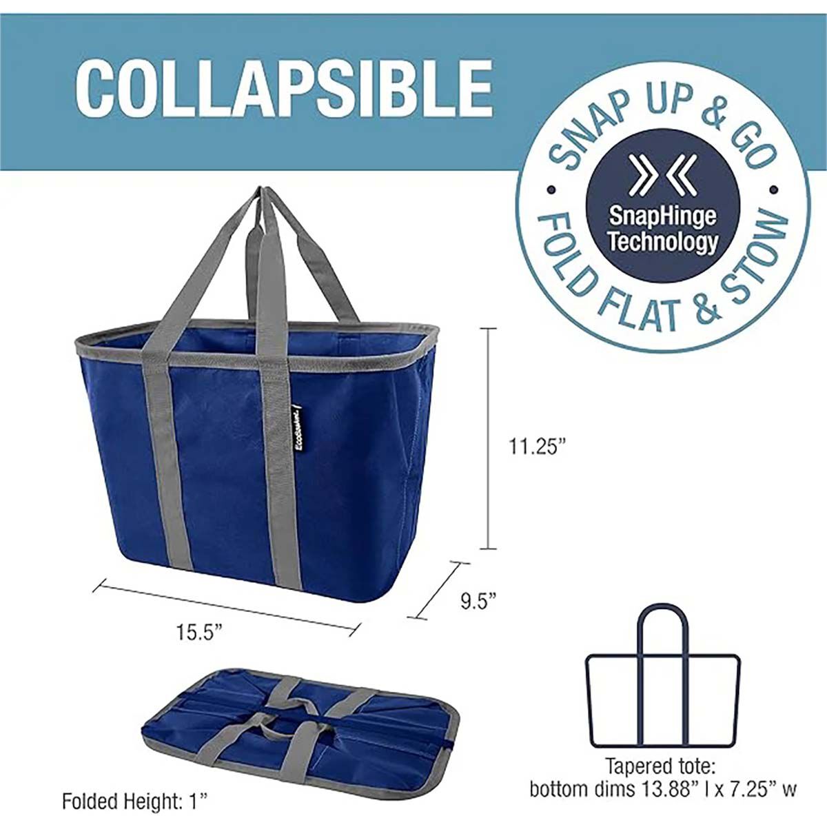 Clevermade Collapsible Eco Basket 20L, , bcf_hi-res