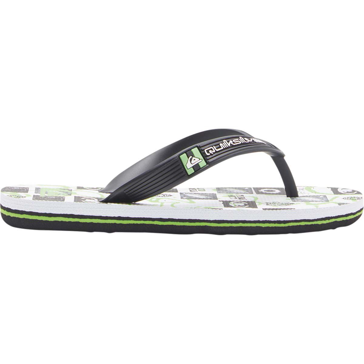 Quiksilver Kids Molokai Art Thongs, White / Green, bcf_hi-res