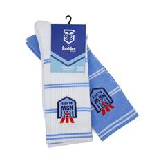 Foot-ies NSW Blues Sneaker Socks 2 Pack, , bcf_hi-res