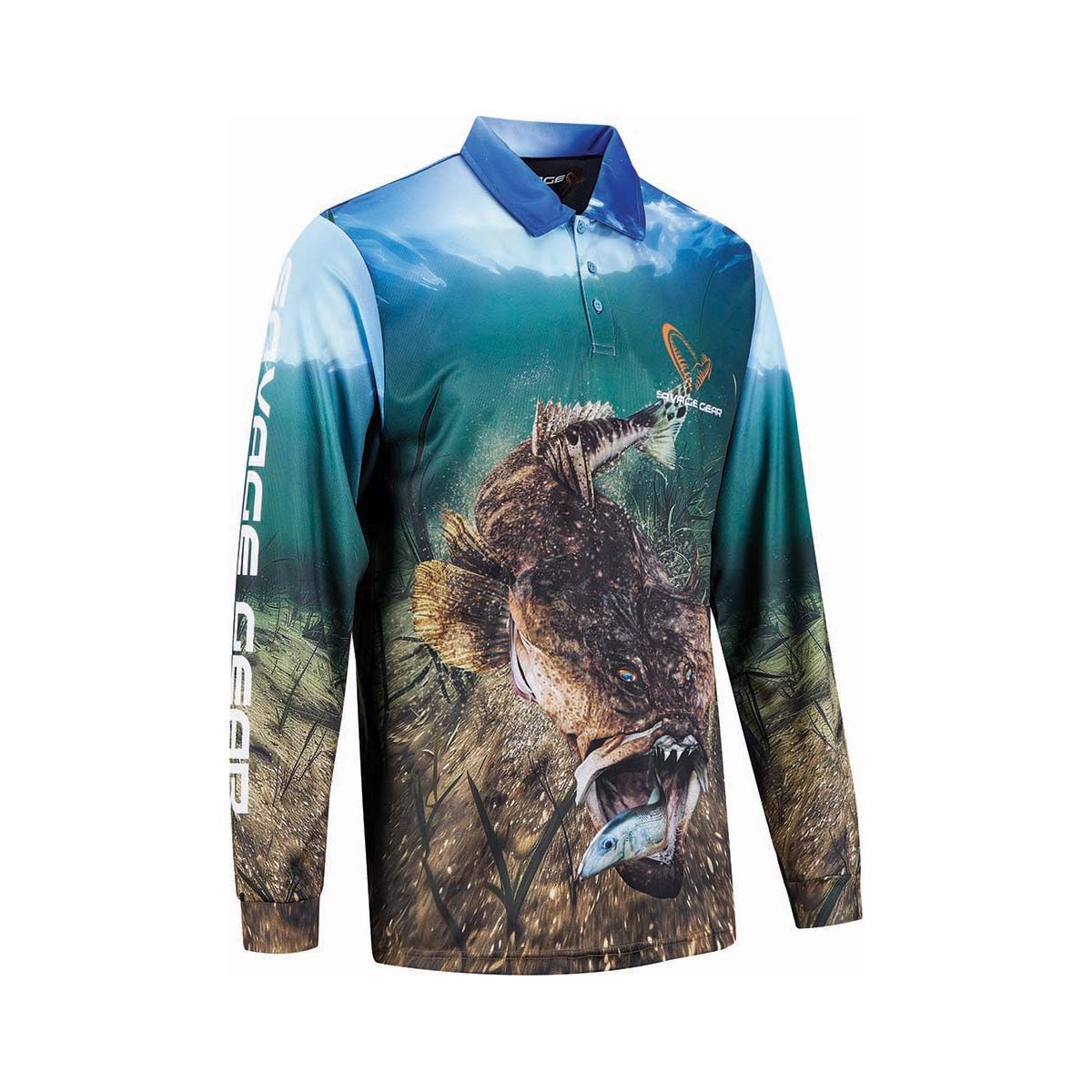 Savage Gear Men's Flathead Fishing Shirt, Multi, bcf_hi-res