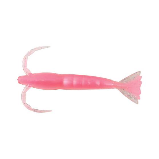 Berkley PowerBait Shrimp Soft Plastic Lure 4in Pink Glitter, Pink Glitter, bcf_hi-res