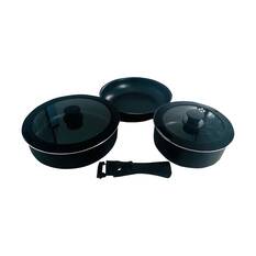 Wanderer Aluminium Non-Stick Pot Set 6 Piece, , bcf_hi-res