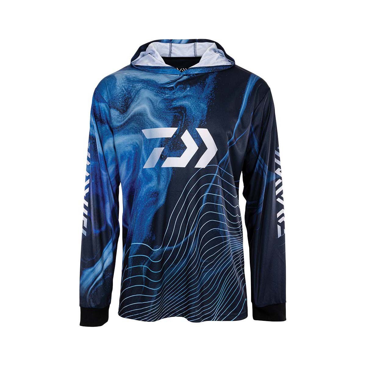 Daiwa Men's Long Sleeve Sublimated Polo with Hood, , bcf_hi-res