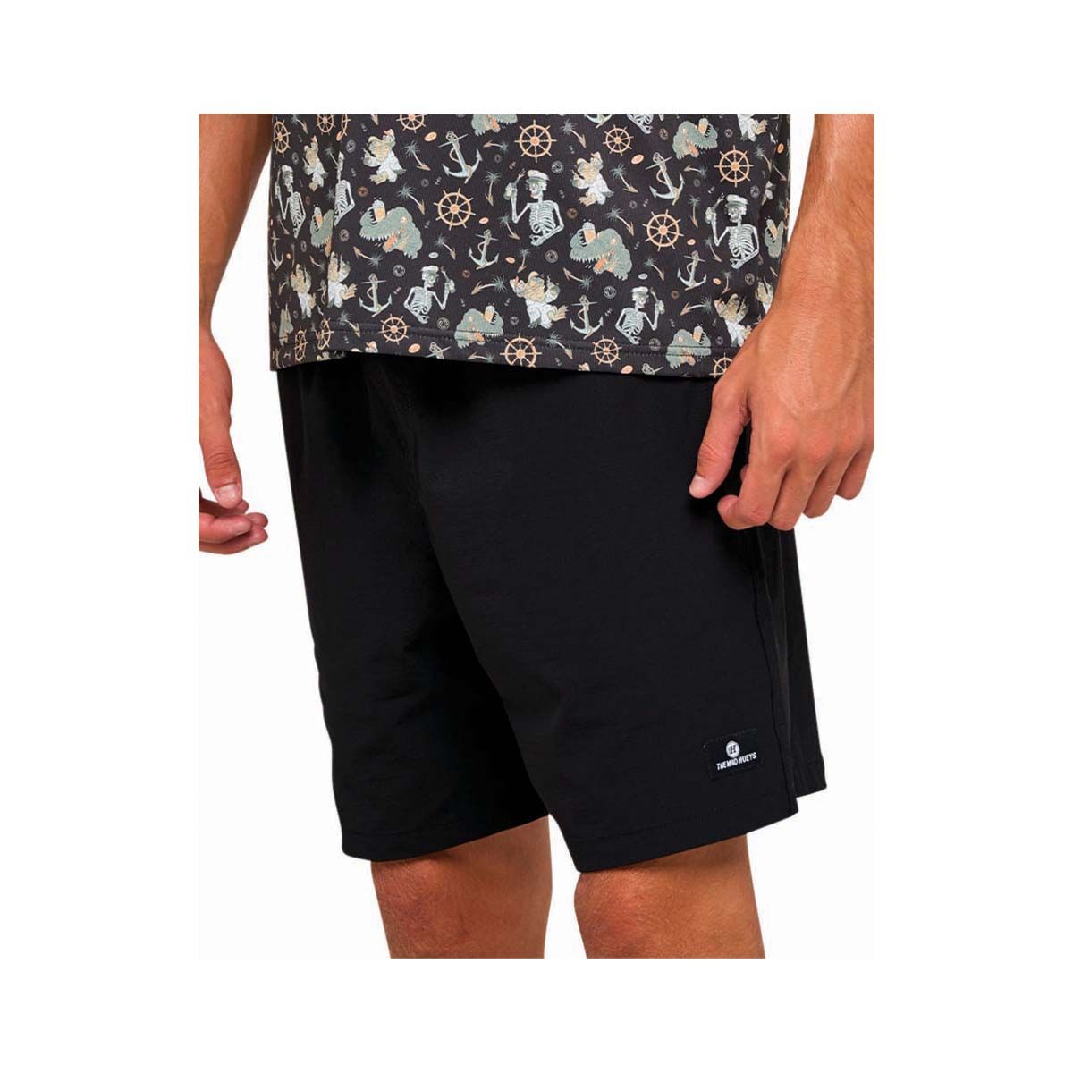 The Mad Hueys Men's Freestyle Volley Shorts 18in, Black, bcf_hi-res