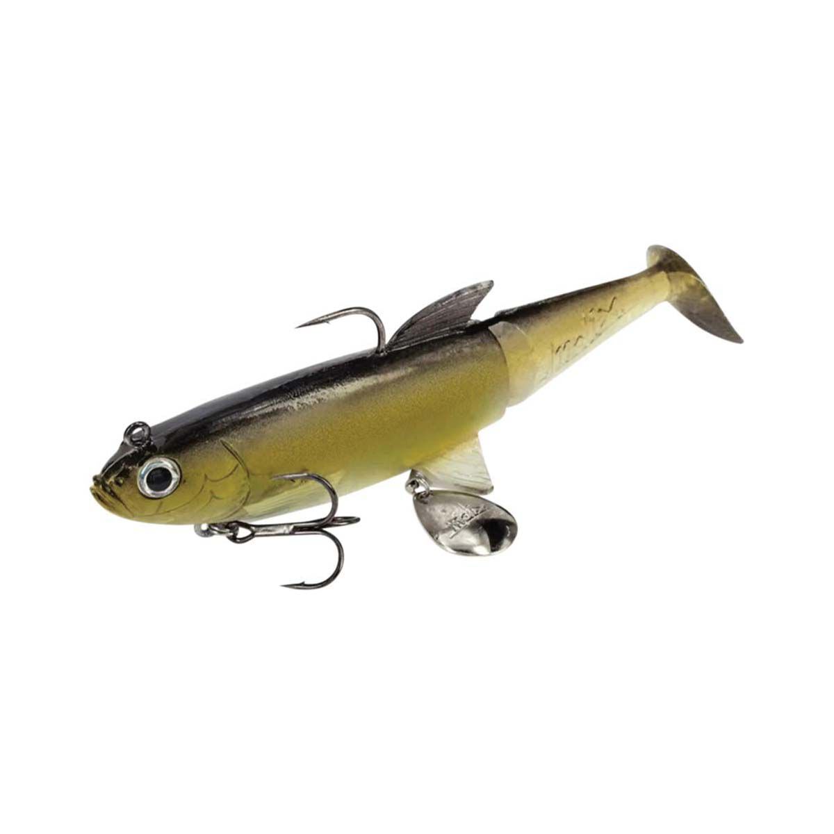 Molix Shad Soft Swimbait Lure 120mm Brown Gold BCF
