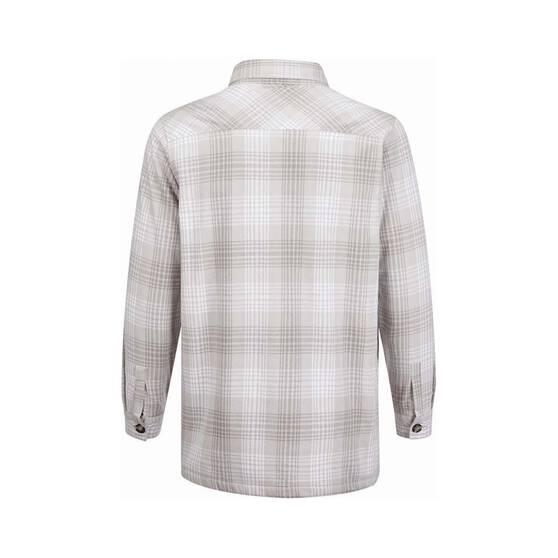 OUTRAK Men’s Fleece Lined Shacket, Taupe, bcf_hi-res