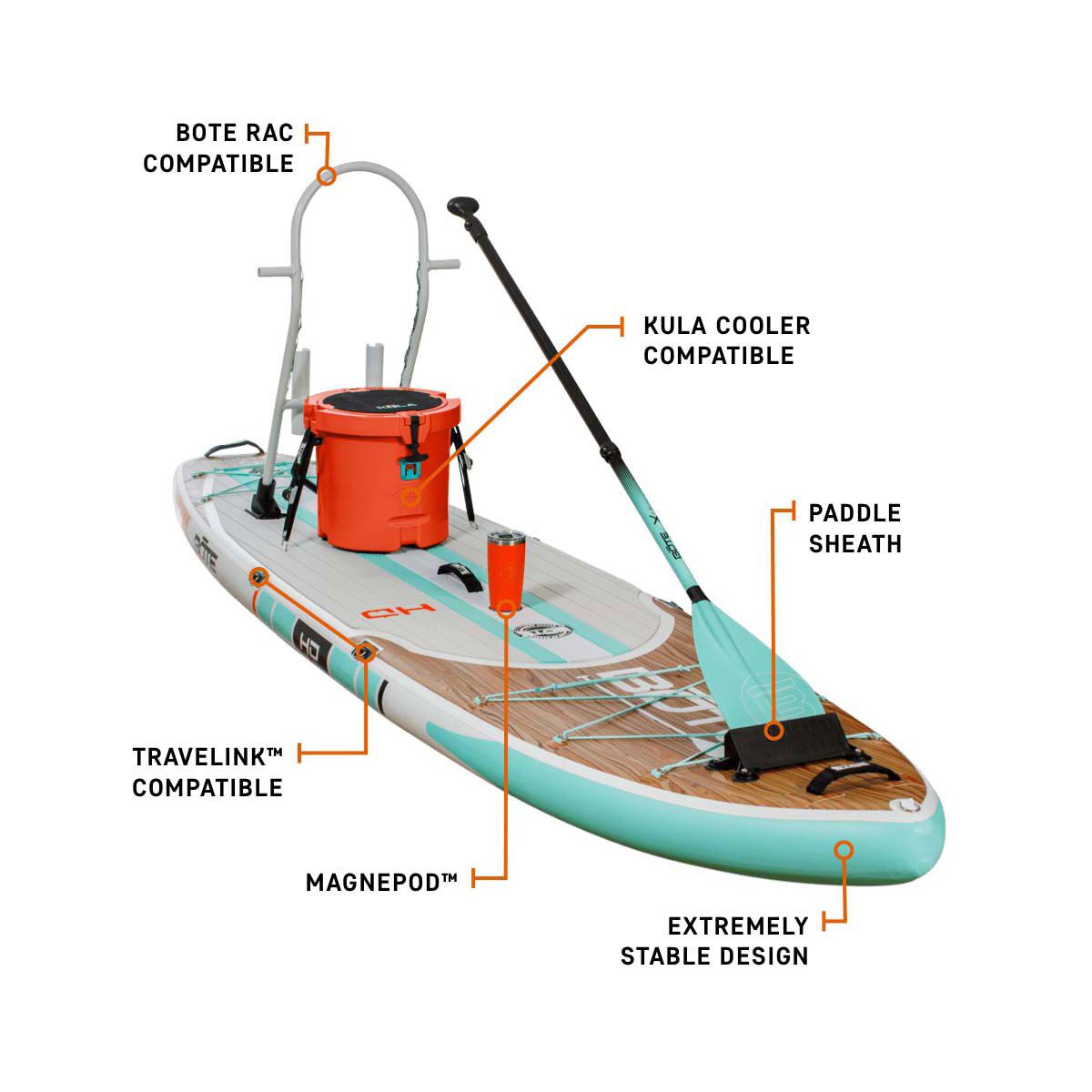 BOTE HD Aero Classic Inflatable Stand Up Paddle Board 11'6" BCF