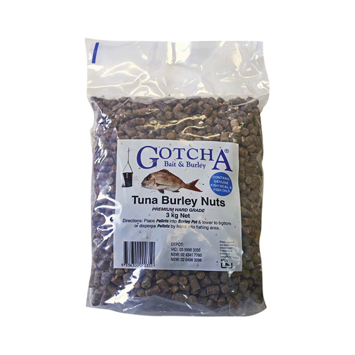 Gotcha Bait Tuna Nuts 3kg, , bcf_hi-res